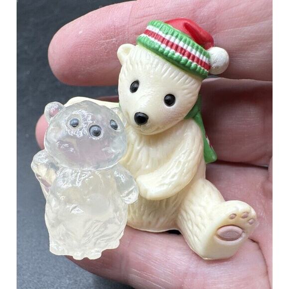 Hallmark Christmas Merry Miniatures 1987 POLAR BEAR Artist Sculptor Cub -S1M - Picture 8 of 8